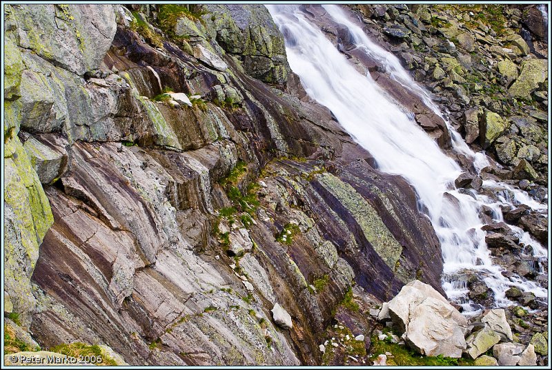 WV8X0954.jpg - Colorful Rocks, Waterfall Skok, Strbske Pleso, High Tatras, Slovakia, Europe