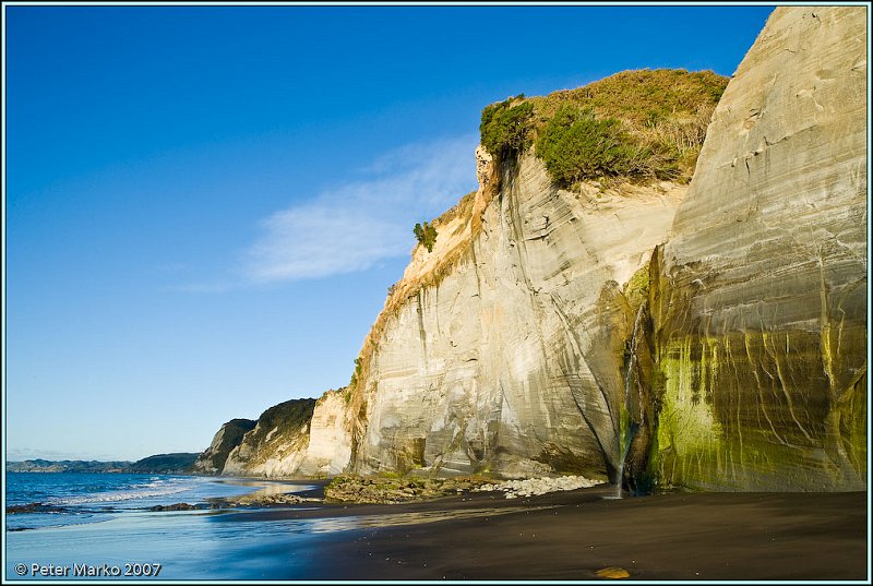 WV8X3095.jpg - White Cliffs, waterfall, Taranaki, New Zealand