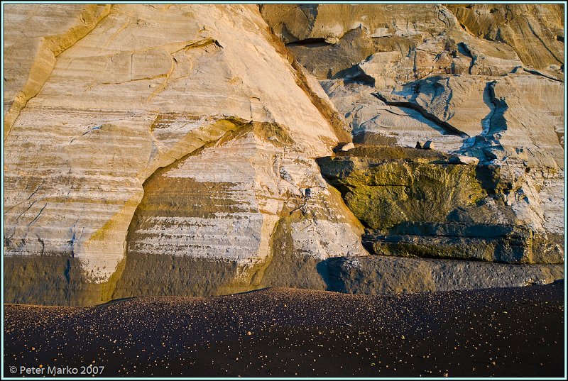 WV8X3178.jpg - White Cliffs, rock formation during sunset, Taranaki, New Zealand