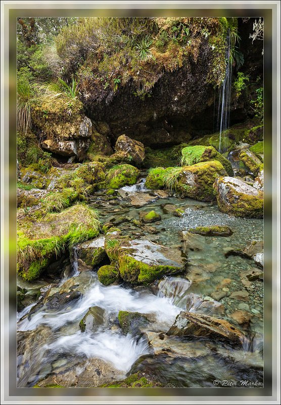 IMG_2794.jpg - Mountain stream. Routeburn Track in Fiordland National Park, New Zealand.