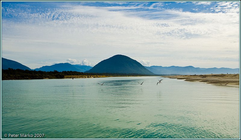 WV8X6847.jpg - Birds flying above Waiatoto River, South Island, New Zealand