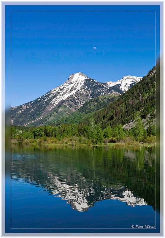 IMG_4409.jpg - Rising Moon above Beaver Lake in Marble, Colorado, USA in late spring.